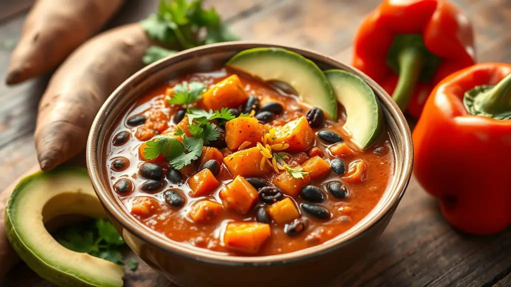 hearty flavorful sweet potato chili