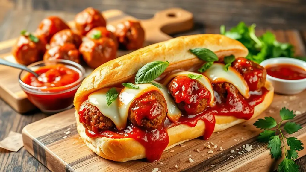 hearty meatball sandwich delight