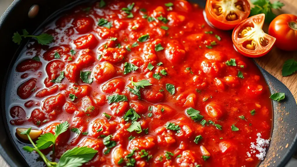 herb infused garlic marinara sauce