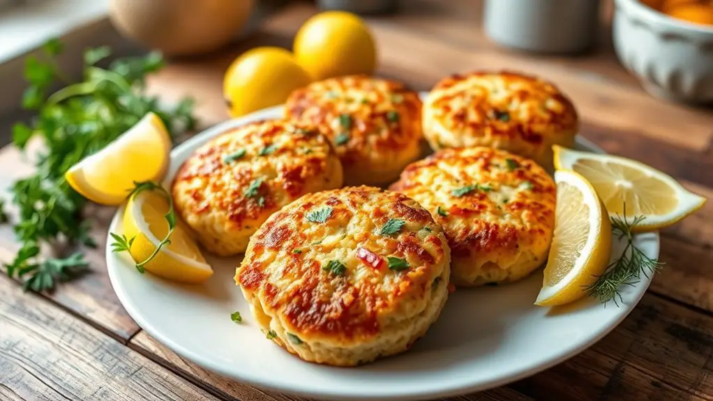 lemon flavored baked crab cakes