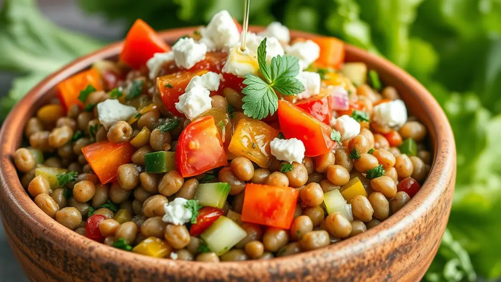 lentil salad with feta