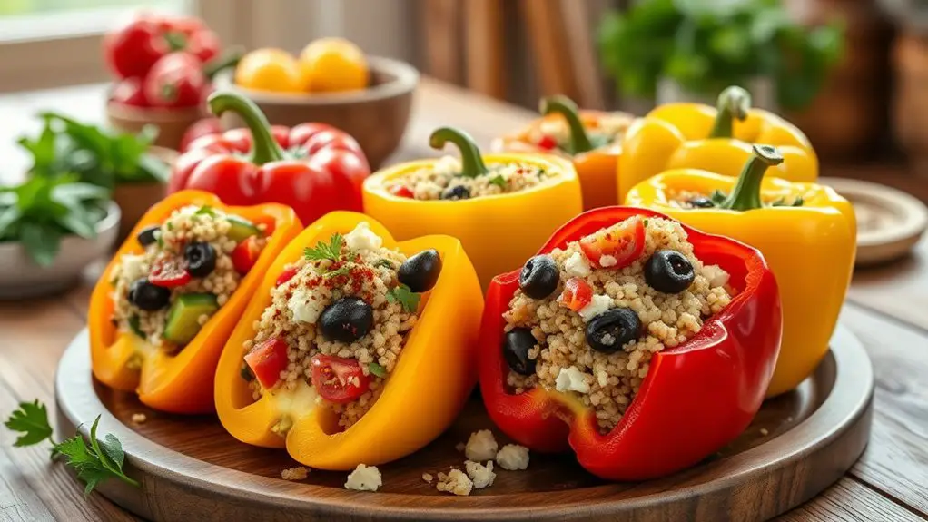 mediterranean flavor stuffed peppers