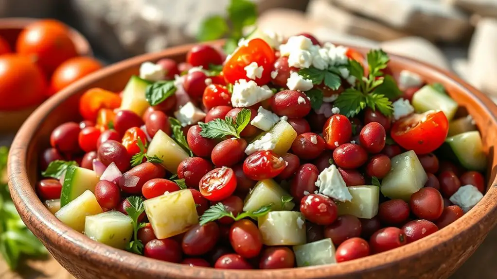 mediterranean red bean salad