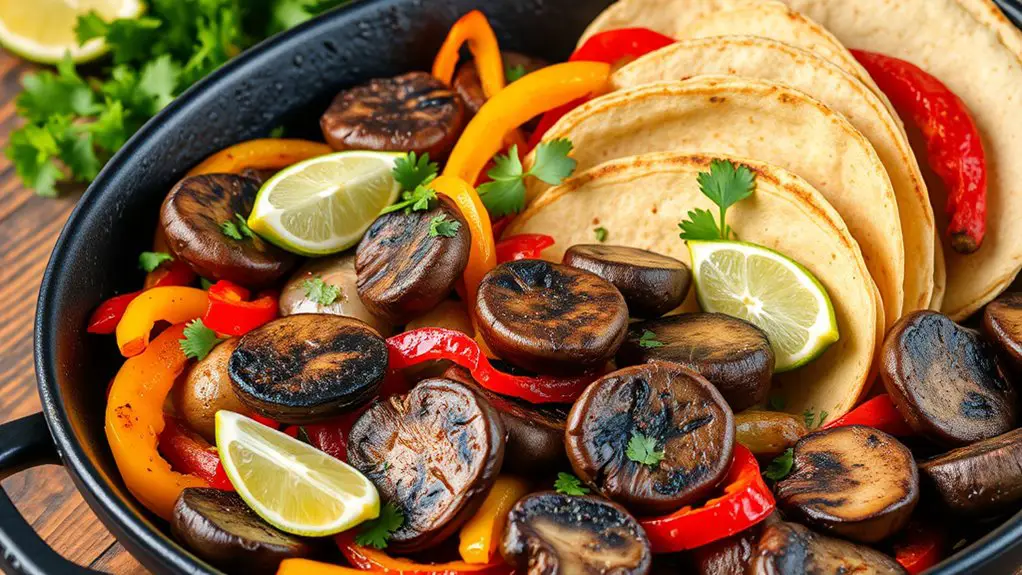 mushroom filled fajita recipe