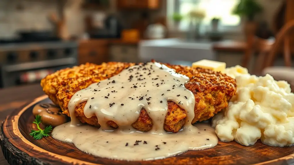 mushroom gravy over steak