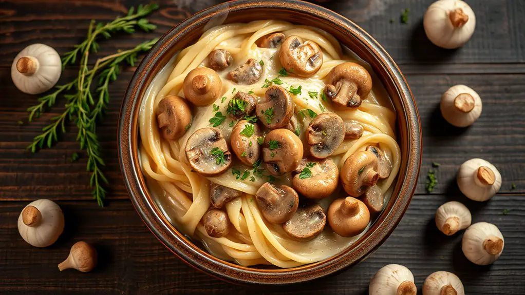 mushroom herb creamy sauce