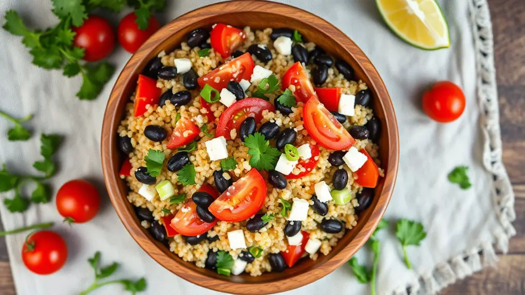 nutritious quinoa black bean salad