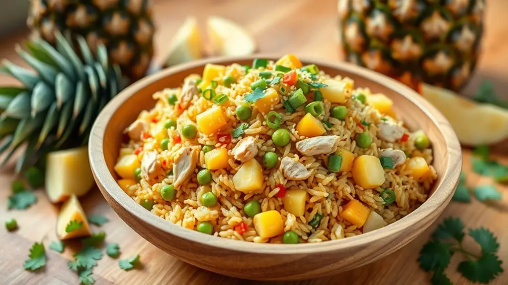 pineapple infused chicken rice