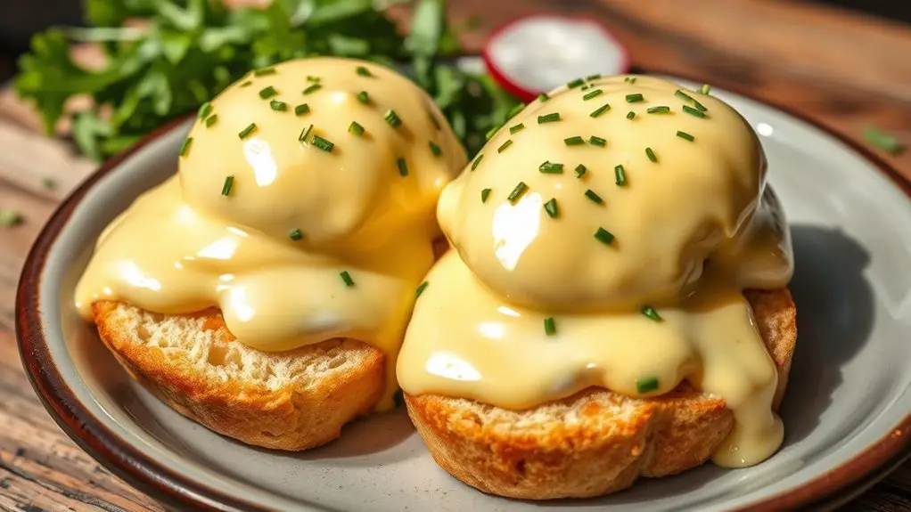 poached eggs on english muffins