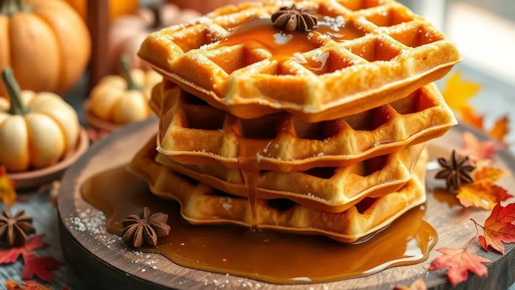 pumpkin spice flavored waffles