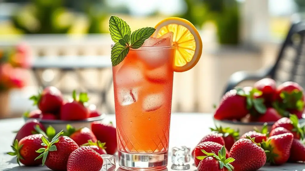 refreshing strawberry vodka lemonade