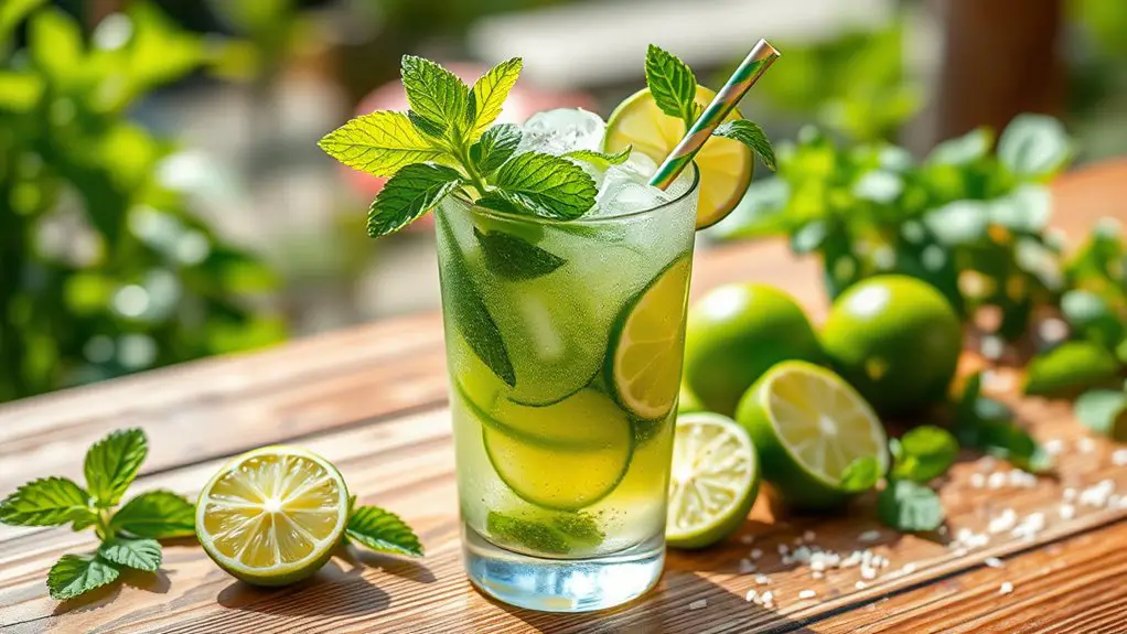 refreshing tequila mint cocktail