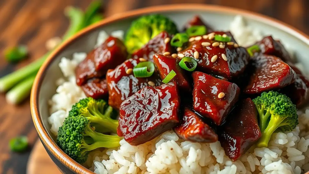 savory beef and broccoli