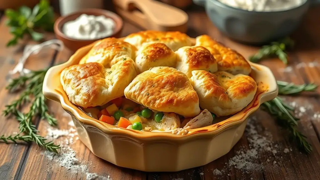 savory chicken biscuit casserole