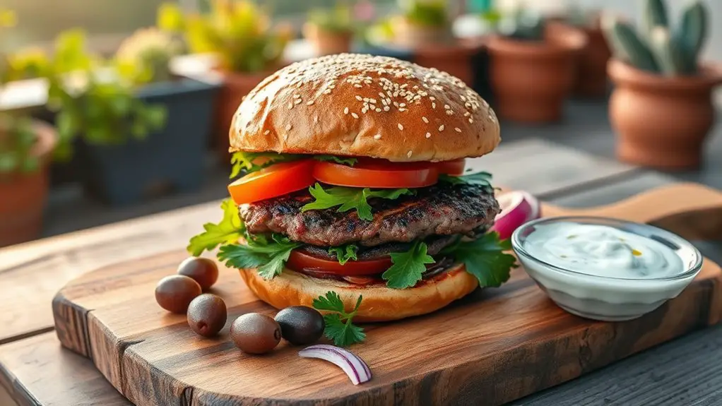 savory lamb burger recipe