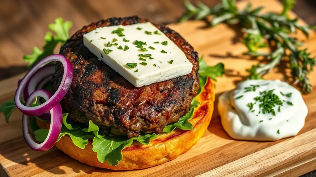 savory lamb burger recipe