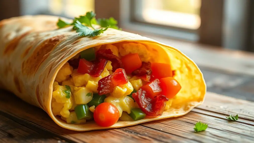 savory morning tortilla wrap