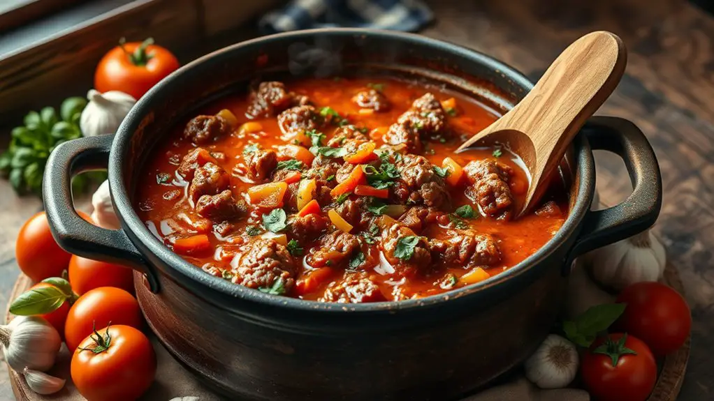 savory slow cooked meat sauce