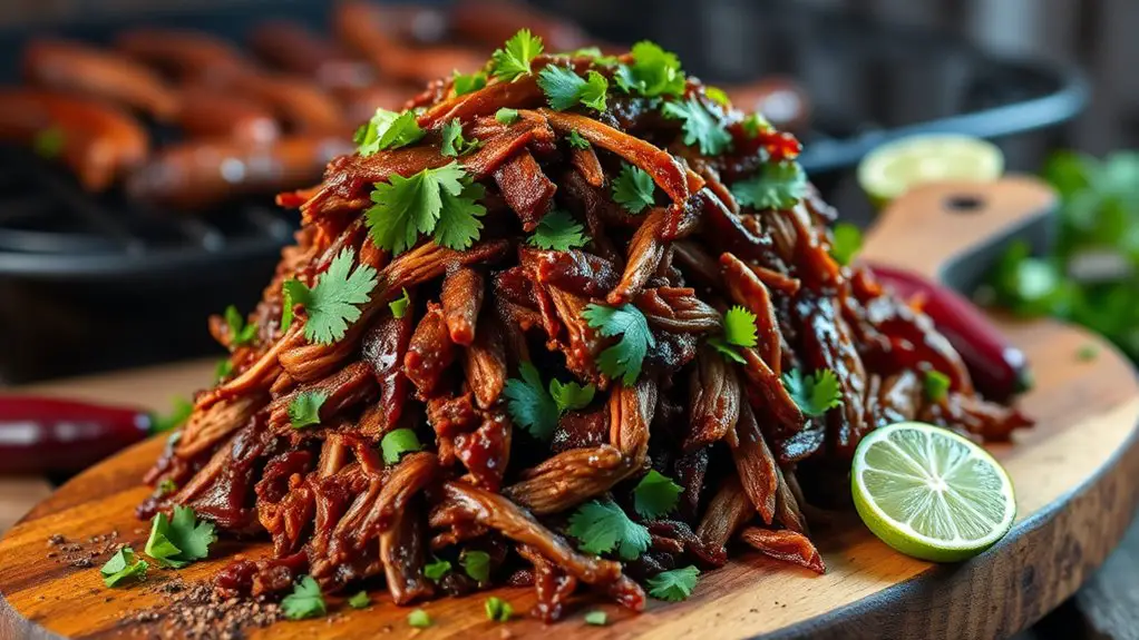 savory smoky shredded pork