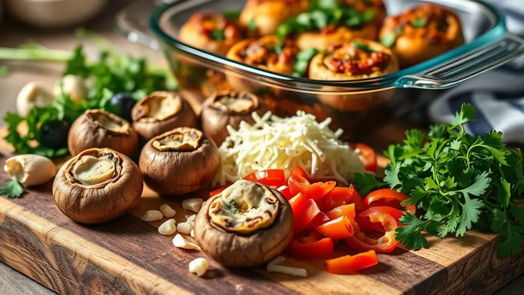 savory stuffed mushroom appetizer