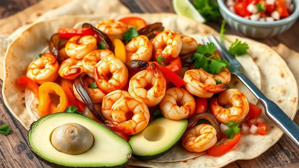 shrimp avocado fajitas recipe