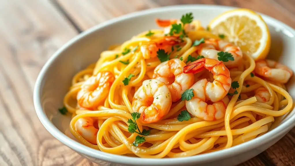 shrimp pasta with garlic butter