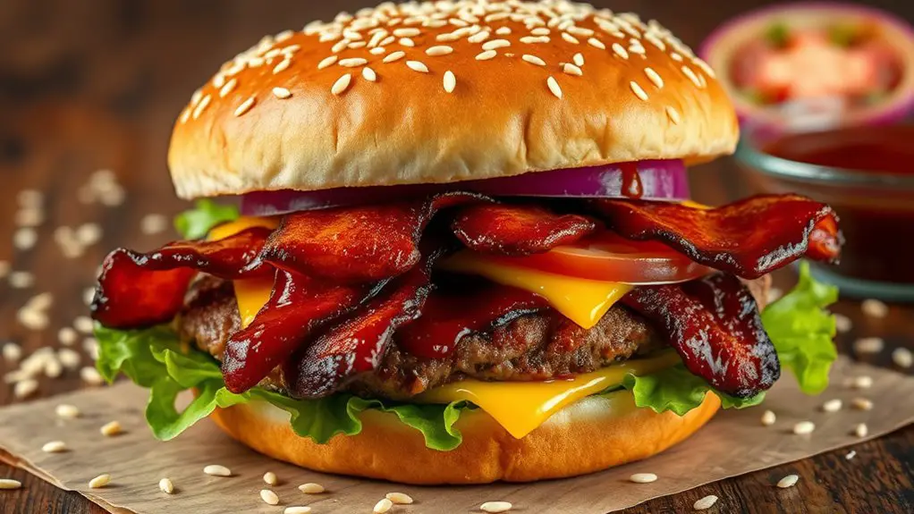 sizzling bbq bacon burger