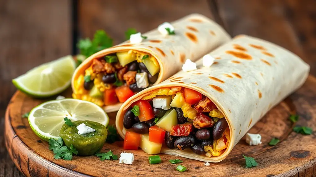 southwest style breakfast wrap