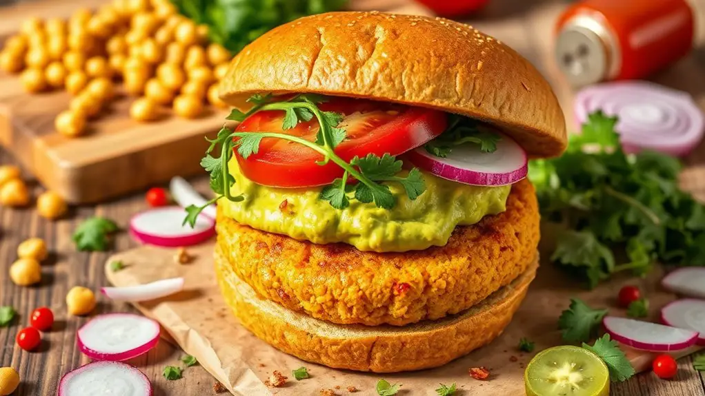 spicy chickpea burger recipe