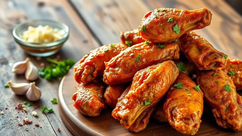 spicy garlic parmesan wings