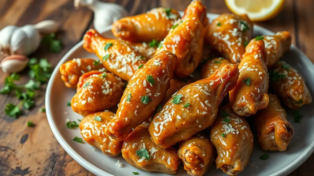 spicy parmesan garlic wings