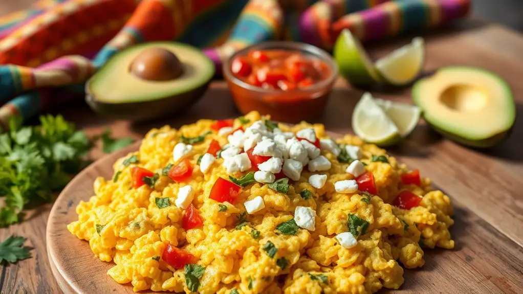 spicy scrambled mexican eggs