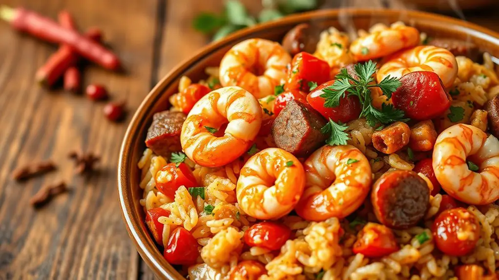 spicy shrimp and sausage dish