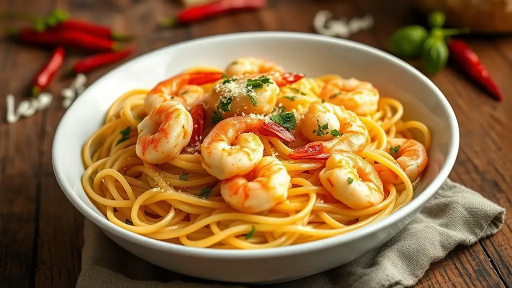 spicy shrimp pasta dish