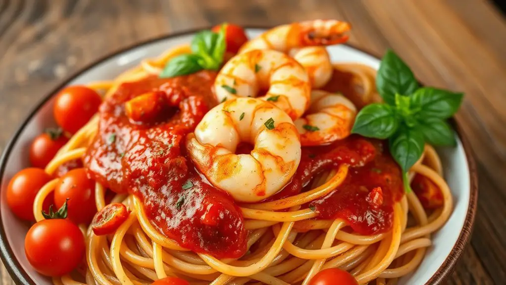 spicy shrimp pasta dish