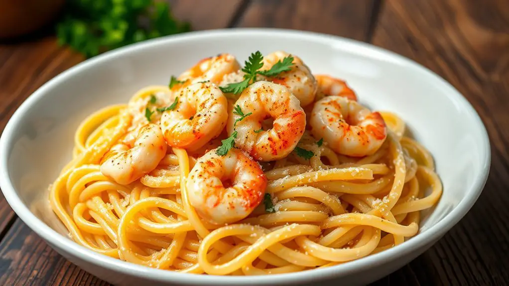 spicy shrimp pasta dish