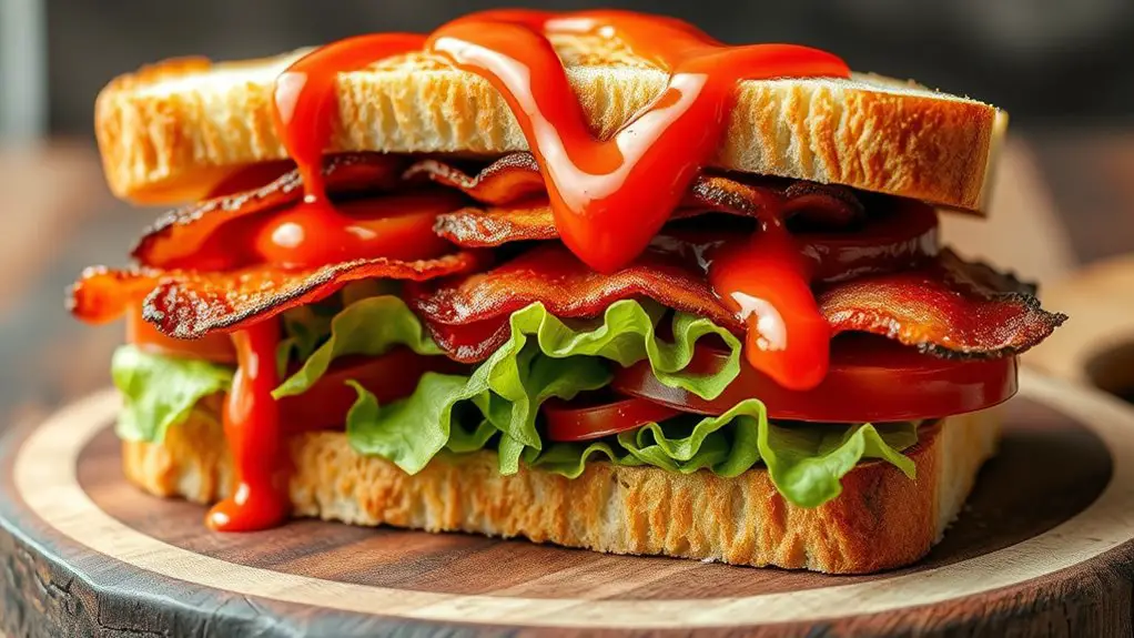 spicy sriracha bacon sandwich