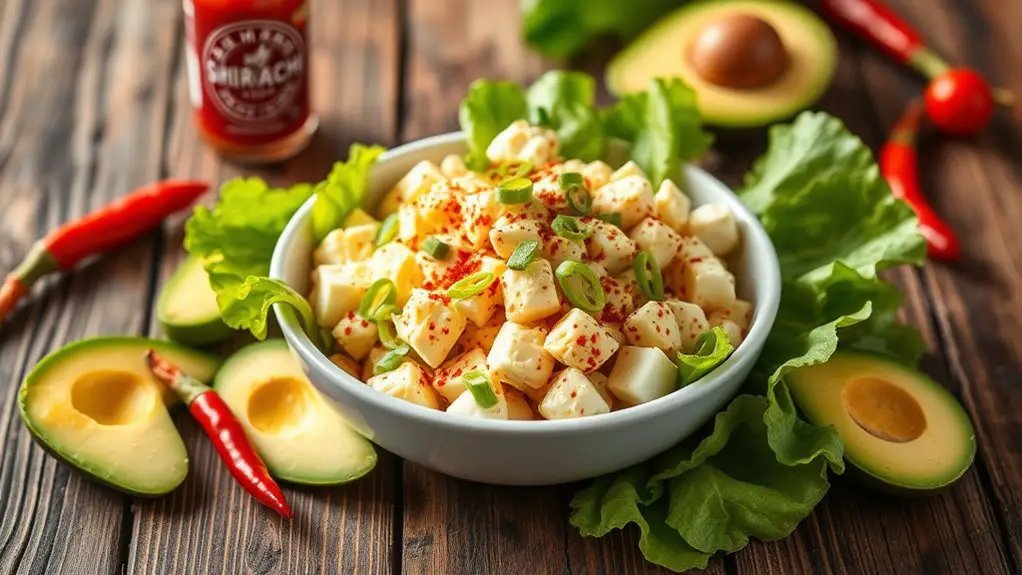 spicy sriracha infused egg salad