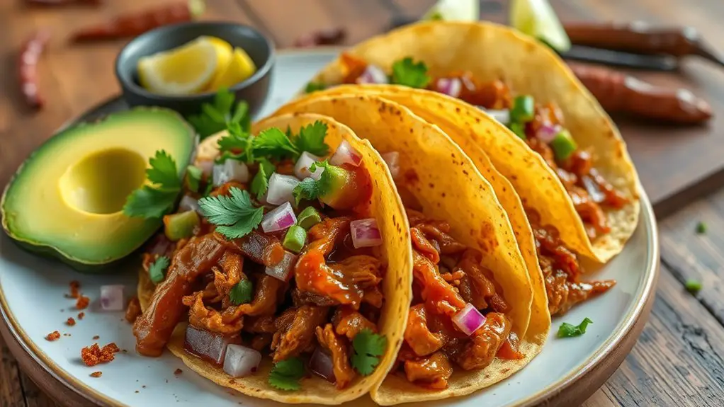 spicy sweet chicken tacos