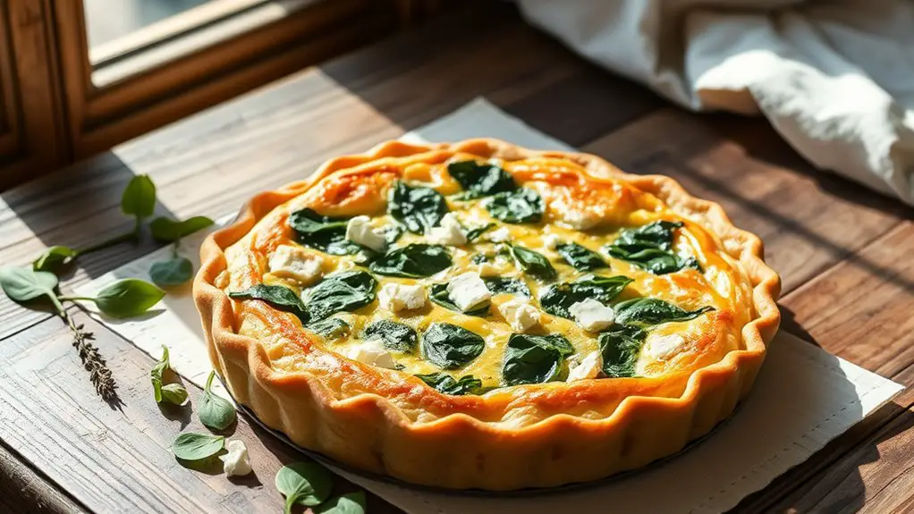 spinach feta quiche recipe