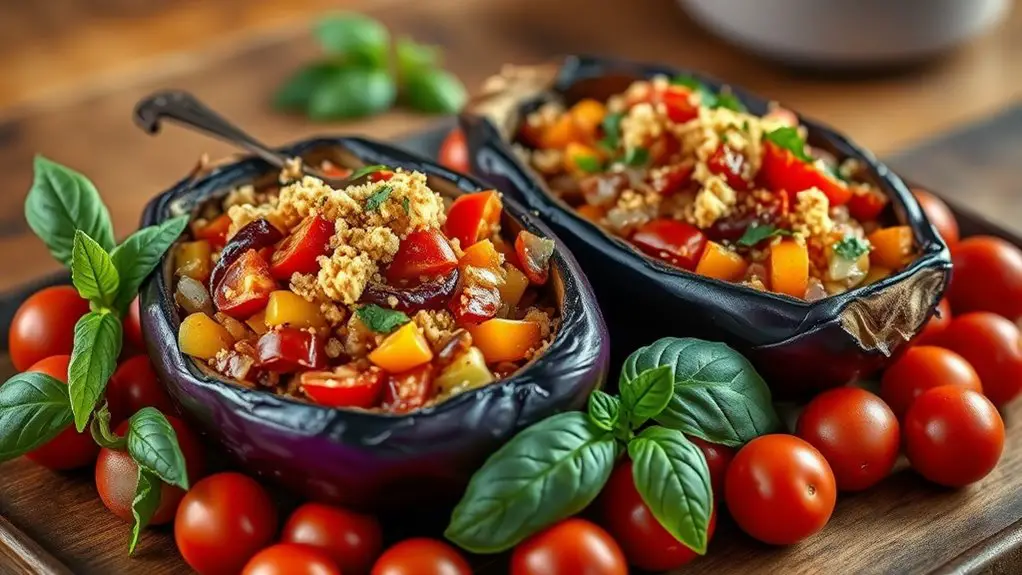 stuffed eggplants for dinner