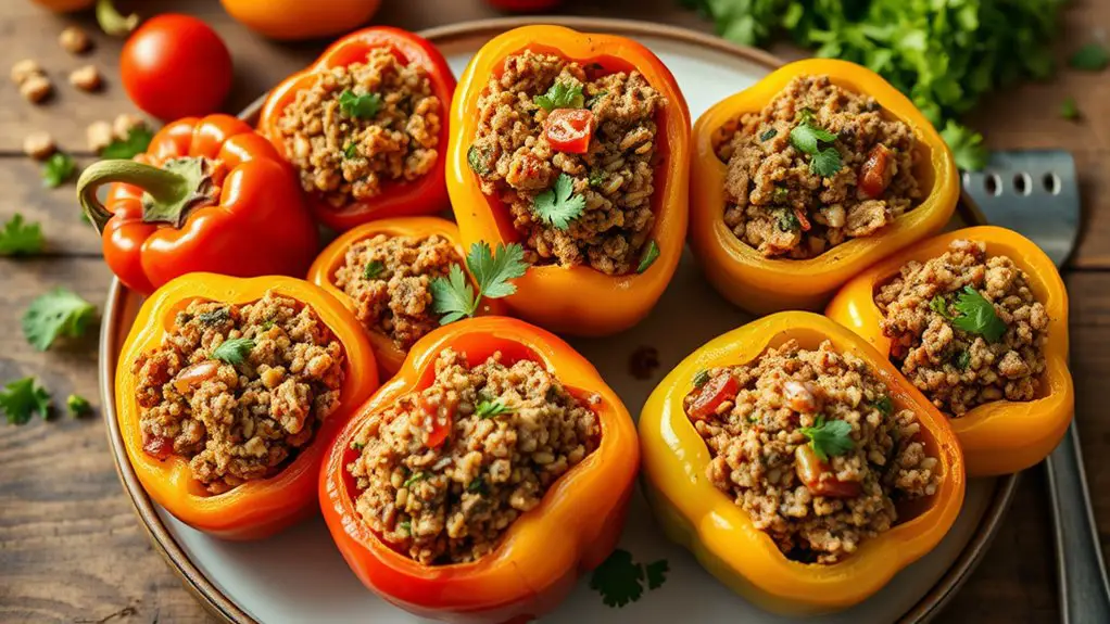 stuffed peppers with savory filling