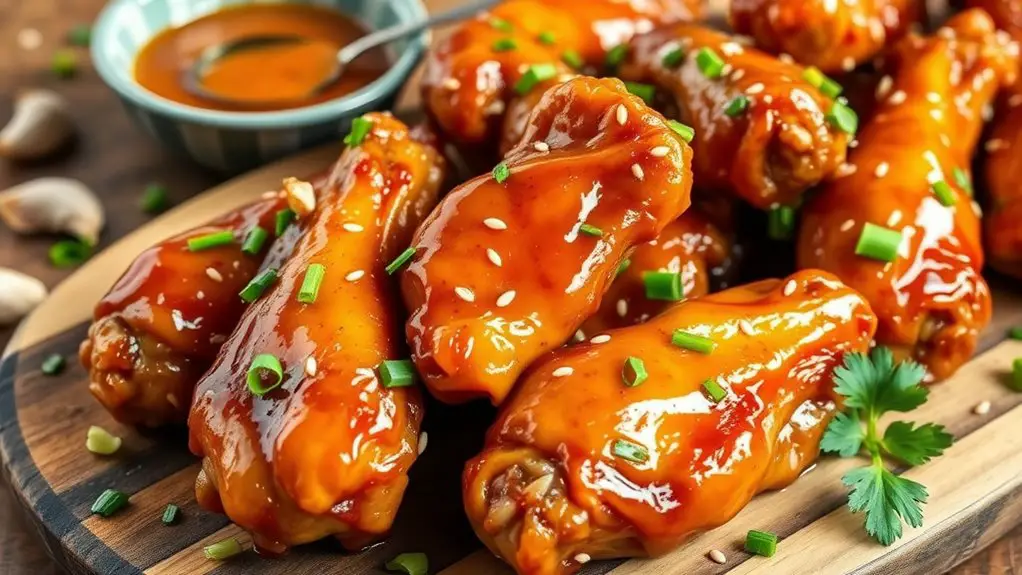 sweet and spicy wings