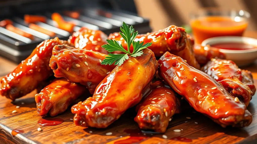 sweet and sticky wings