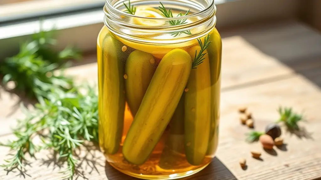 tangy pickles with sweetness