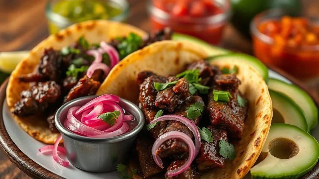 tender oxtail in tacos