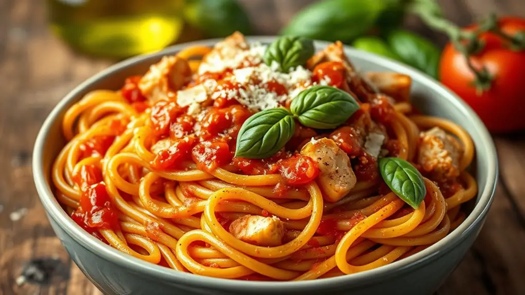 tomato chicken spaghetti recipe