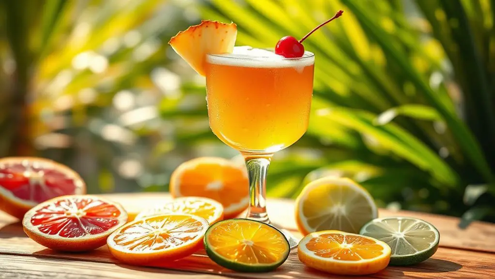 tropical flavored amaretto cocktail