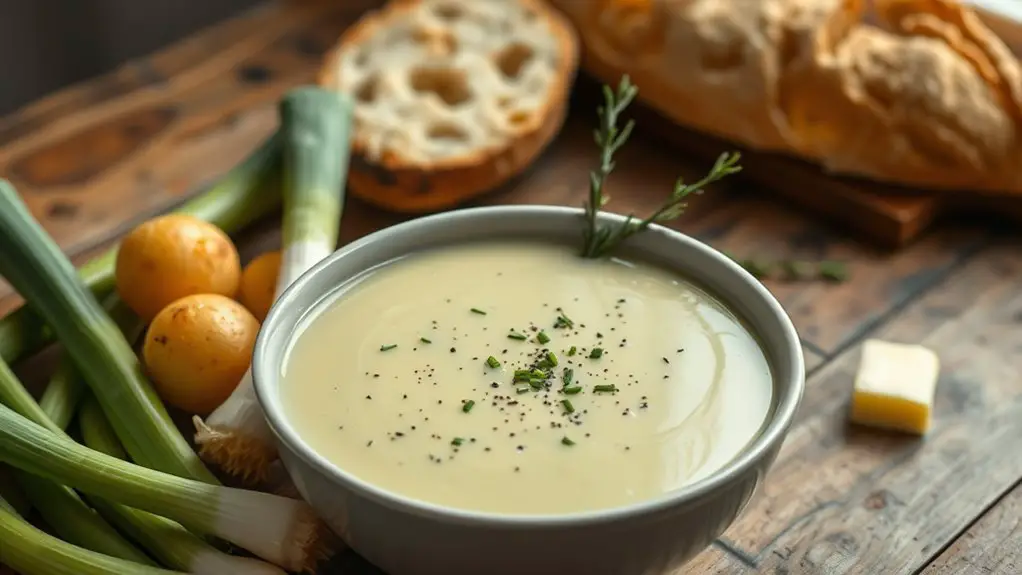 vegan potato leek soup