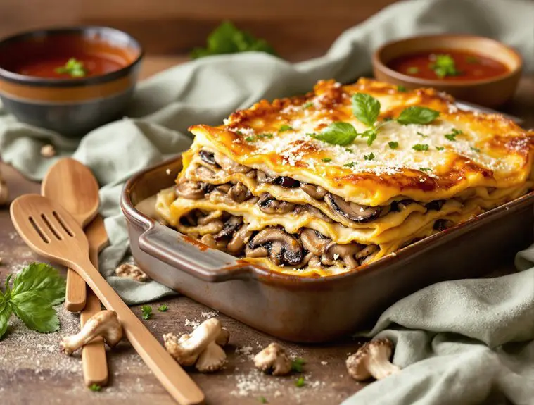 vegetarian mushroom lasagna recipe